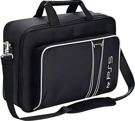 Shoulder Bag for PS5 Game Console Storage - Black