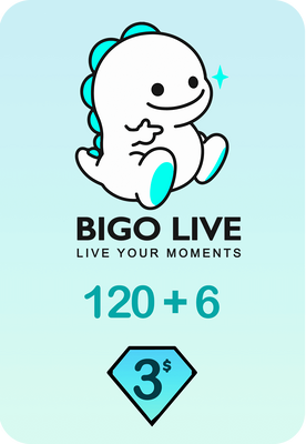 Bigo Live 120 + 6 Bonus Diamonds 3 USD Gift Card - Global