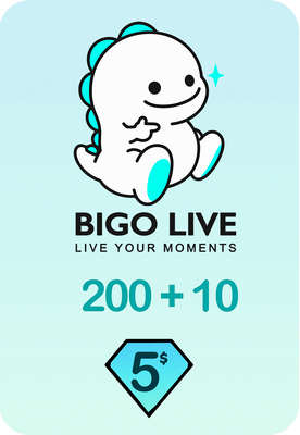 Bigo Live 200 + 10 Bonus Diamonds 5 USD Gift Card - Global
