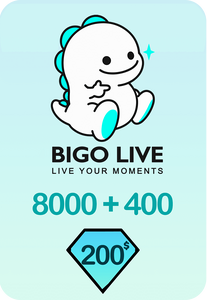 بطاقة هدايا بيجو لايف 8000 دايموند + 400 إضافية - 200 دولار - عالمي (جلوبال)
