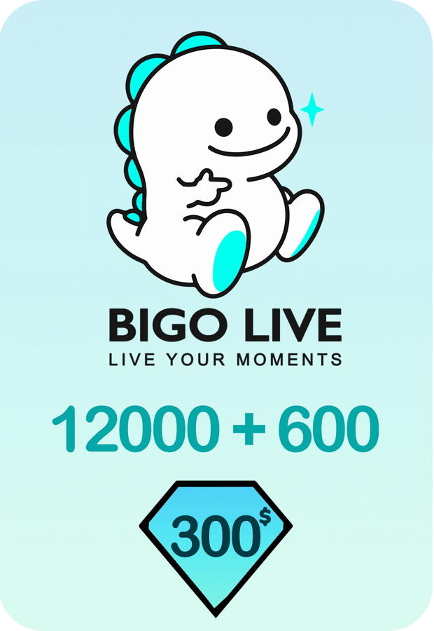 بطاقة هدايا بيجو لايف 12000  دايموند + 600 إضافية - 300 دولار - عالمي (جلوبال)