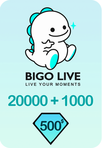 بطاقة هدايا بيجو لايف 20000 دايموند + 1000 إضافية - 500 دولار - عالمي (جلوبال) -  للبيع في مصر من خلال Games2Egypt