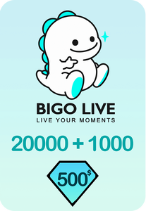 بطاقة هدايا بيجو لايف 20000 دايموند + 1000 إضافية - 500 دولار - عالمي (جلوبال)
