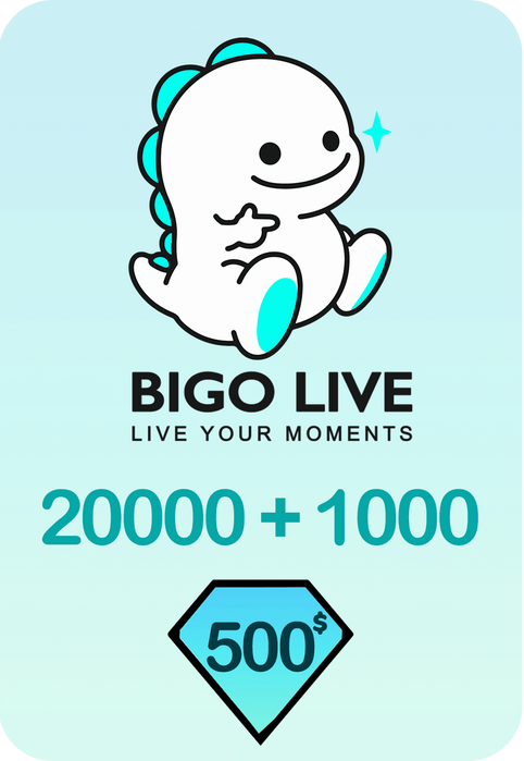 بطاقة هدايا بيجو لايف 20000 دايموند + 1000 إضافية - 500 دولار - عالمي (جلوبال)  للبيع في مصر من خلال Games2Egypt