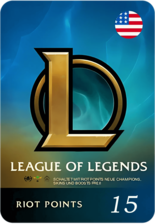 League of Legends (LoL) Gift Card - 15 USD - USA (95936)