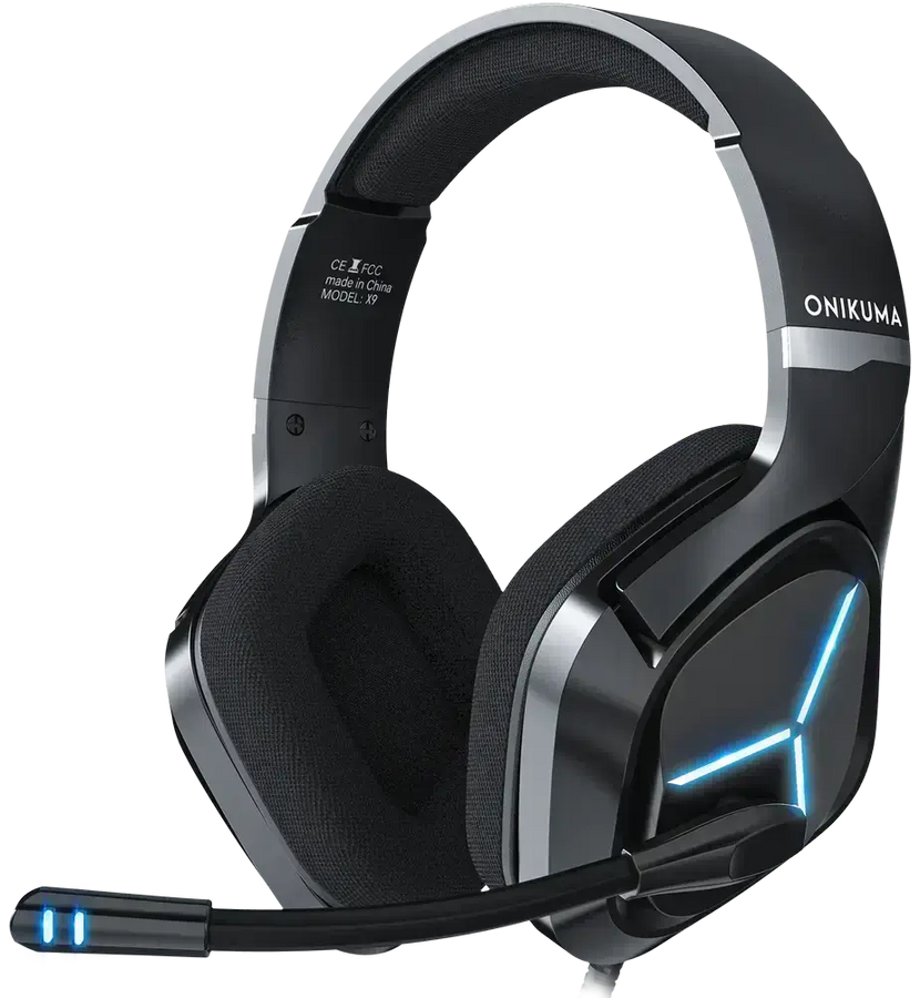 Onikuma X9 RGB Wired Gaming Headset - Black