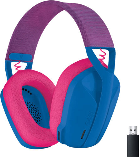 Logitech G435 Wireless Gaming Headset for PC - Blue and Pink