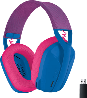 Logitech G435 Wireless Gaming Headset for PC - Blue and Pink