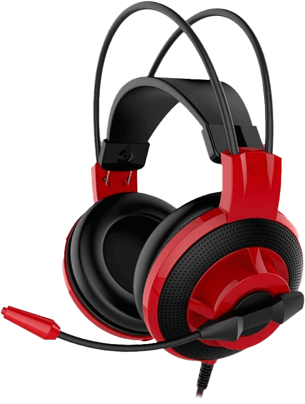 MSI DS501 Wired Gaming Headset for PC - Red