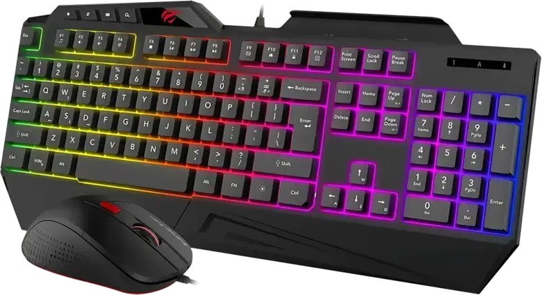 مجموعة KB852CM Gamenote (جيمنج كيبورد وماوس) من هافيت - أسود