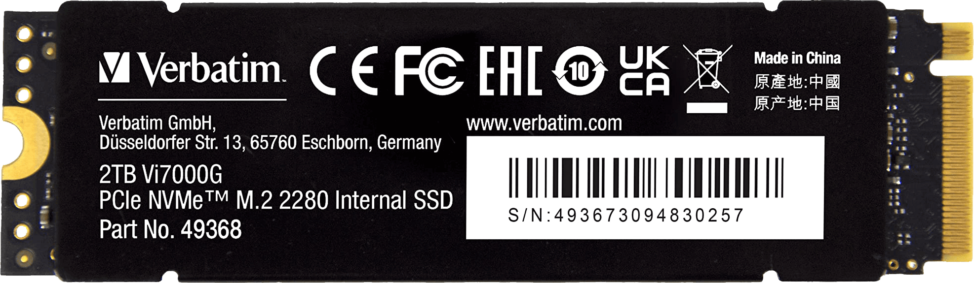 Vi7000G SSD داخلي مع مخفض حرارة من فيرباتم لجهاز بلايستيشن 5 - 2 تيرا بايت  للبيع في مصر من خلال Games2Egypt