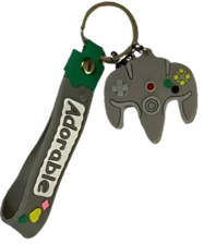 N64 Controller Keychain Medal - Grey