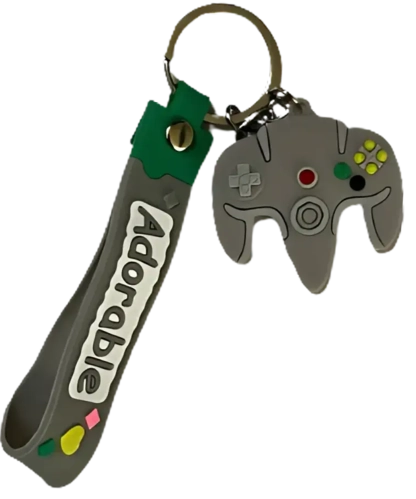 N64 Controller Keychain Medal - Grey