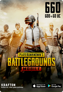 بابجي موبايل يو سي (شدات) - 600 يو سي + 60 UC  -  للبيع في مصر من خلال Games2Egypt
