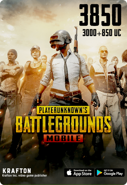 بابجي موبايل يو سي (شدات) - 3000 يو سي + 850 UC   للبيع في مصر من خلال Games2Egypt