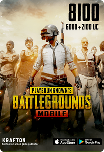 بابجي موبايل يو سي (شدات) - 6000 يو سي + 2100 UC  -  للبيع في مصر من خلال Games2Egypt