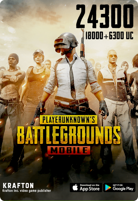 بابجي موبايل يو سي (شدات) - 18000يو سي + 6300 UC   للبيع في مصر من خلال Games2Egypt