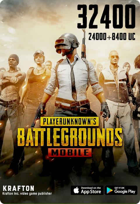 بابجي موبايل يو سي (شدات) - 24000  يو سي + 8400 UC   للبيع في مصر من خلال Games2Egypt