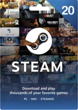 Steam Wallet Gift Card 20 USD Steam Key TURKEY	 -  for sale in Egypt from Games2Egypt