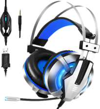 EKSA E800 Wired Gaming Headset - Blue and Silver (97214)