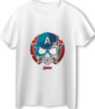Avengers Captain America LOOM Oversized T-Shirt - Off White (97473)