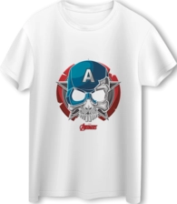 Avengers Captain America LOOM Oversized T-Shirt - Off White (97473)