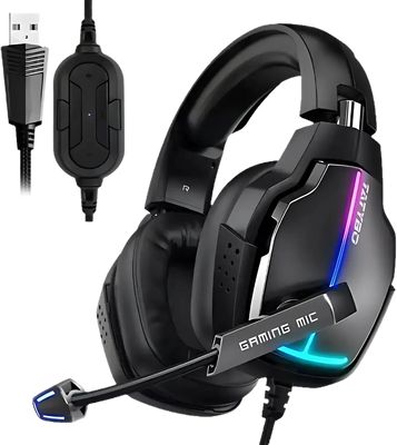KOTION EACH G1 PRO Wired RGB PC Gaming Headset - Black