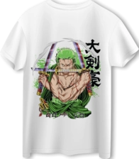 One Piece Roronoa Zoro LOOM Oversized T-Shirt - Off White  for sale in Egypt from Games2Egypt