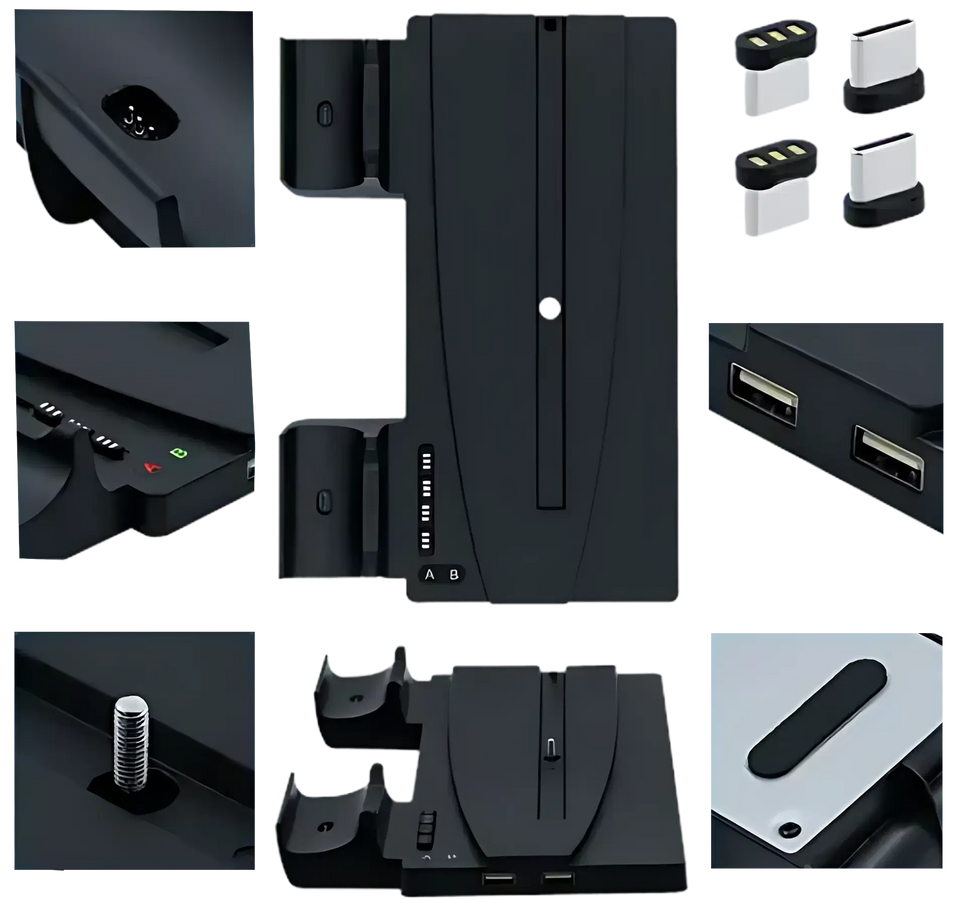 IPLAY Stand with Charging Station for PS5 Console (Digital and Physical) - Black – image 2