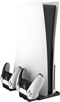 IPLAY Stand with Charging Station for PS5 Console (Digital and Physical) - Black