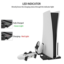 IPLAY Cooling Stand with Charging Station for PS5 Console (Digital and Physical) - Black