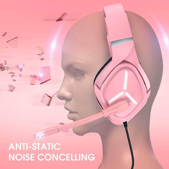 Onikuma X9 RGB Wired Gaming Headset - Pink – image 3