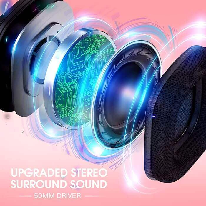 Onikuma X9 RGB Wired Gaming Headset - Pink – image 4