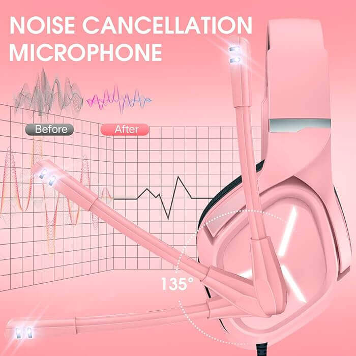Onikuma X9 RGB Wired Gaming Headset - Pink – image 6