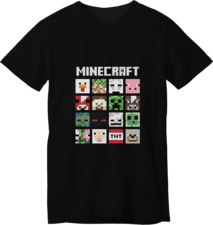 Minecraft Themes LOOM Kids Gaming T-Shirt (99345)