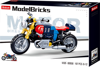 Sluban Model Bricks-Motorcycle Building Blocks - 197 PCS