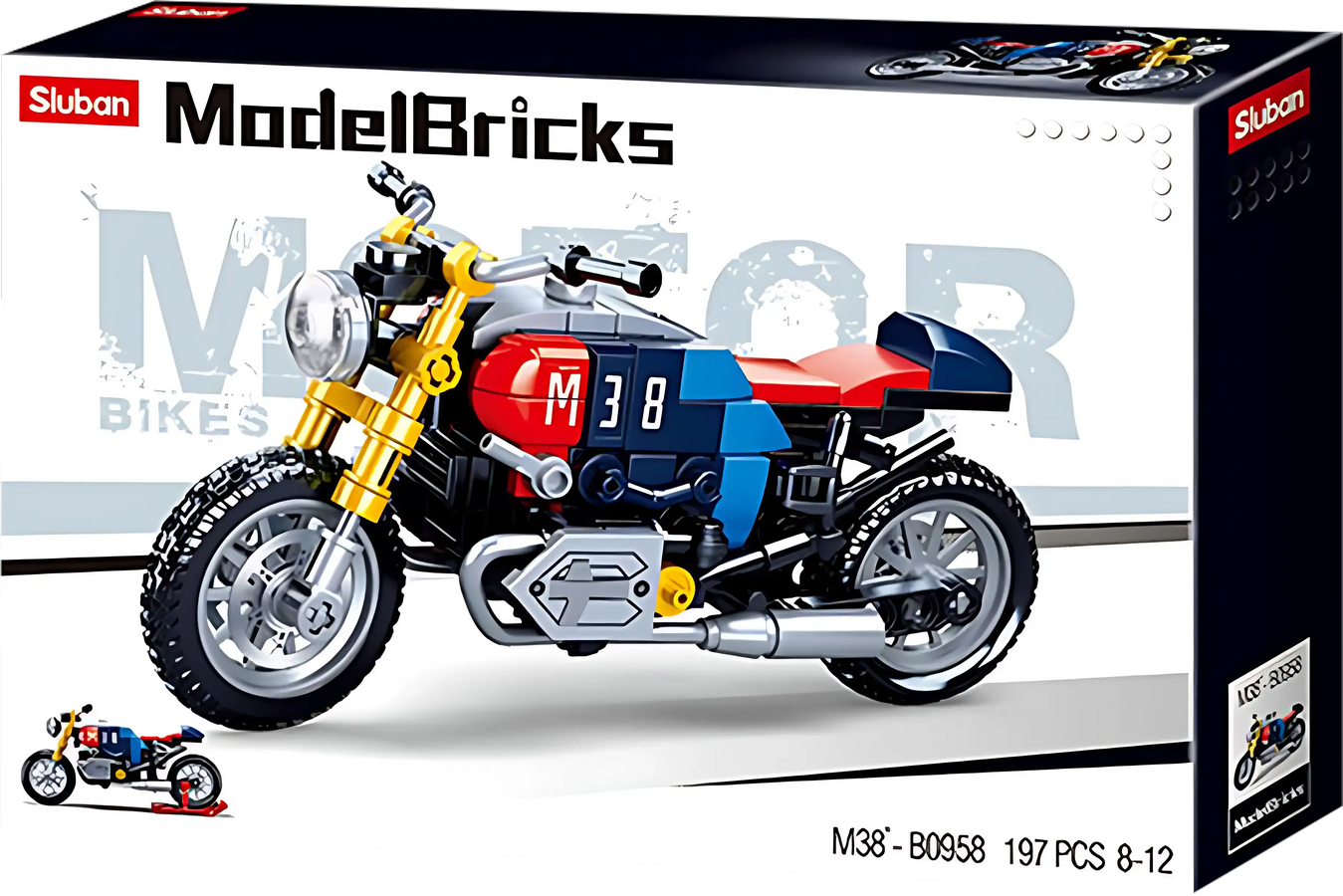 Sluban Model Bricks-Motorcycle Building Blocks - 197 PCS