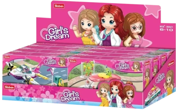 Sluban M38-B0921 Girl's dream Transport Building Blocks (Assorted 1 Pack)