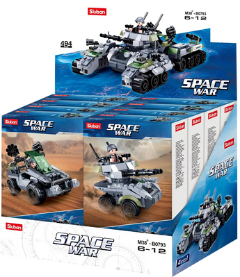 Sluban Space War 4 into 1 Building Blocks (Assorted 1 Pack)