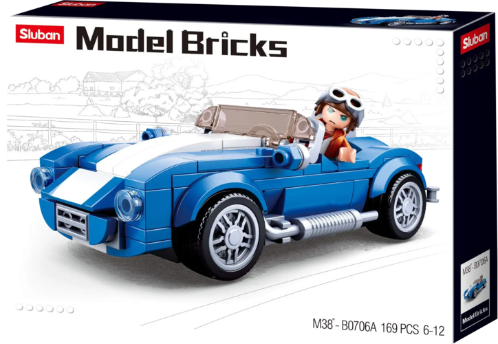 Sluban M38-B0706A Model Bricks-Cobra Gt40 Car Building Blocks