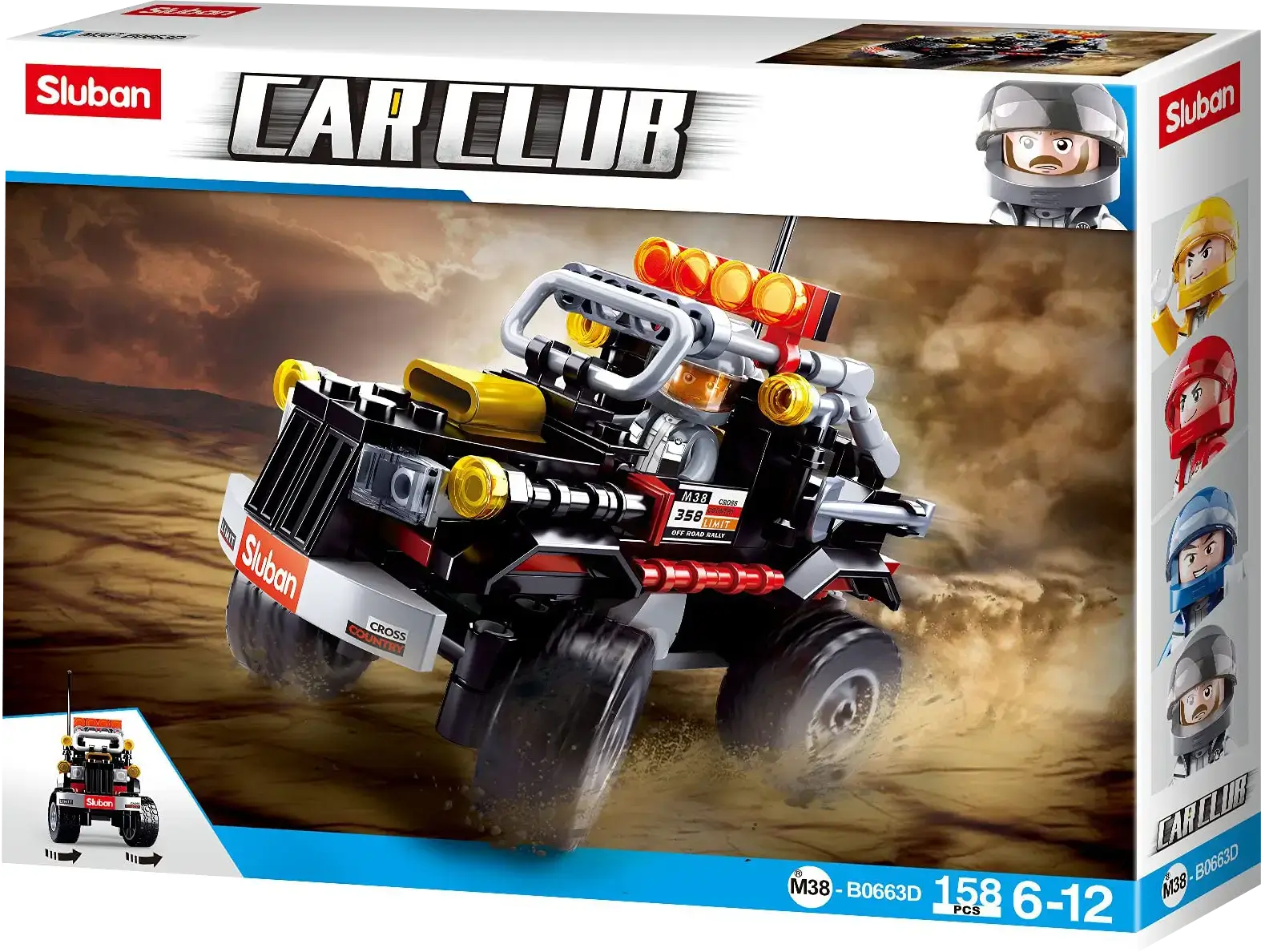 Sluban M38-B0633D Car Club Bird - Set Costruzioni 163 Pezzi - Auto Da Corsa Con Uccello - Compatibile Con Altri Mattoncini - 5