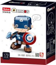 Sluban M38-B0761J Qbricks - Captain America Building Blocks