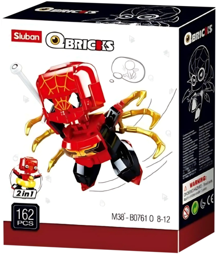 Sluban M38-B0761O Qbricks - Spider-Man 2 In 1 Building Blocks