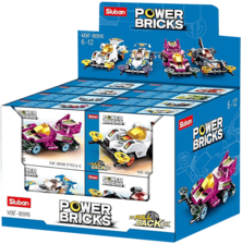 Sluban M38-B0916 Power Bricks- Pull Back Car Building Blocks (Assorted 1 Pack)