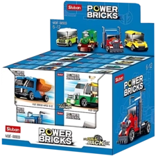 Sluban M38-B0933 Power Bricks- Pull Back Car Building Blocks (Assorted 1 Pack)