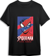 Spider-Man Peter Parker LOOM Oversized T-Shirt - Black