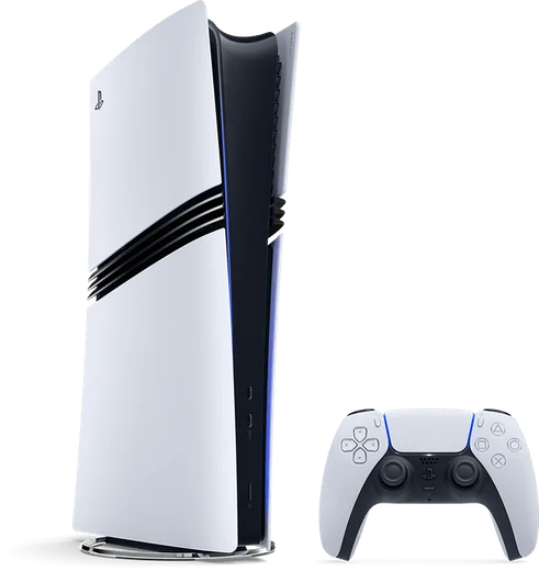 PlayStation 5 Pro with its DualSense controller